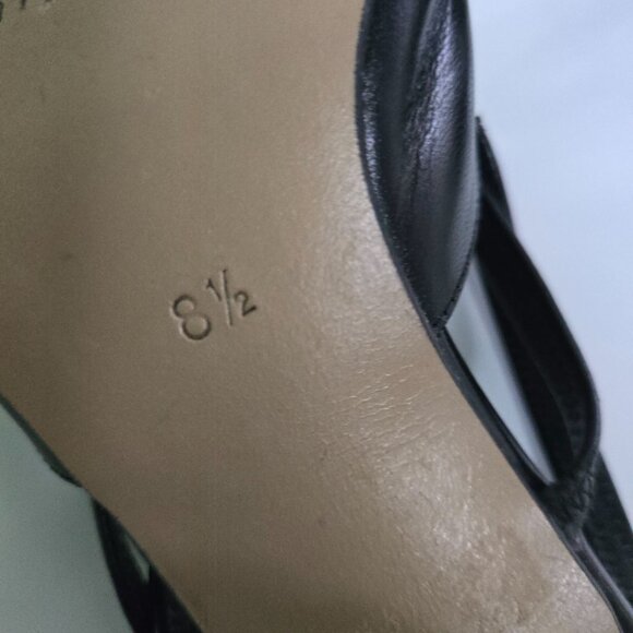Peter Kaiser Black Leather Slingback Maryjane Pointed Toe Kitten Heel Size 8.5 - Picture 7 of 7